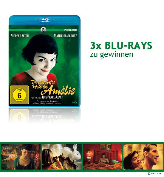 3x Die fabelhafte Welt der Amélie (Jubiläumsedition) Blu-rays zu gewinnen