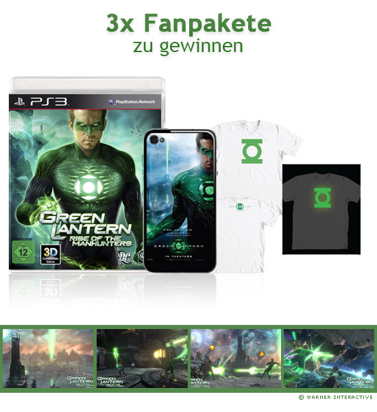 Green Lantern: Rise of the Manhunters Fanpaket zu gewinnen