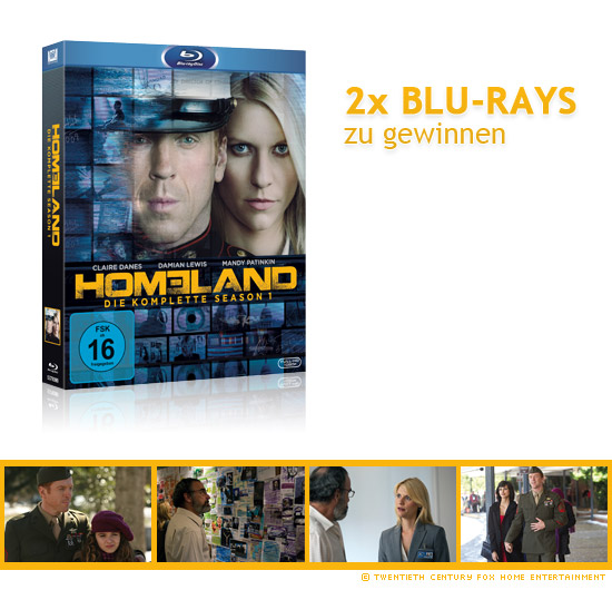 2x Homeland: Die komplette erste Staffel auf Blu-ray zu gewinnen