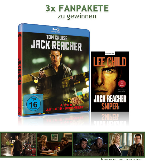 3x Jack Reacher Blu-ray Fanpakete zu gewinnen