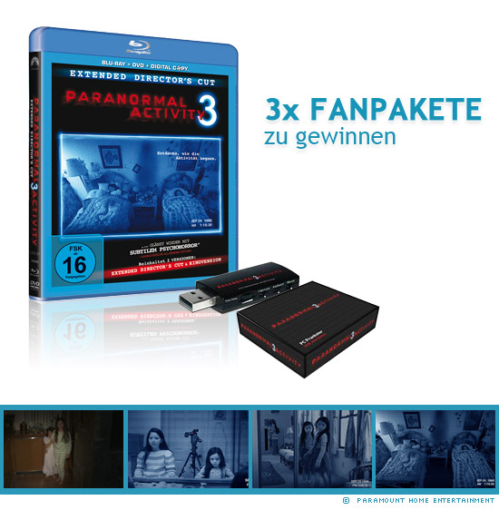 3x Paranormal Activity 3 Blu-rays zu gewinnen