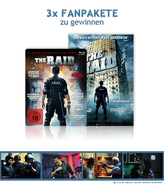 3x The Raid - Steelbook Fanpakete zu gewinnen 3x The Raid - Steelbook Fanpakete zu gewinnen