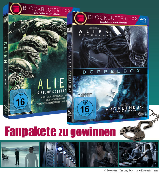 Verlosung: 2 verschiedene Alien Fanpakete Verlosung: 2 verschiedene Alien Fanpakete