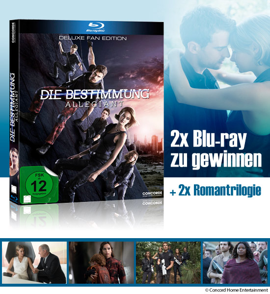 Verlosung: 2x Blu-ray Die Bestimmung: Allegiant + 2x Romantrilogie