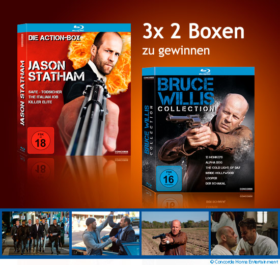 3x Bruce Willis Collection + Jason Statham Action Collection zu gewinnen