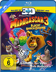 Madagascar 3: Flucht durch Europa 3D (Blu-ray 3D + Blu-ray + DVD) Blu-ray