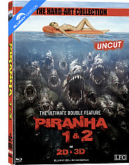 Piranha 1 & 2 3D - Limited Mediabook Edition (The Hard-Art Collection) (Cover A) (Blu-ray 3D) Blu-ray